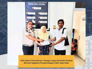 Petugas Lapas Narkotika Rumbai Berhasil Menggagalkan Penyelundupan Paket Sabu yang Dibawah Oleh Pengunjung