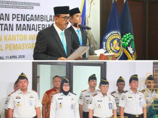 Lapas Narkotika Rumbai Ikuti Pelantikan Pejabat Manajerial Pada Lingkungan Kanwil Ditjenpas Riau
