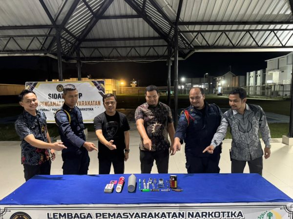 Wujudkan Zero Halinar, Lapas Narkotika Rumbai Gelar Razia Insidentil